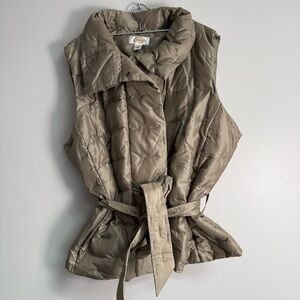 Talbots Quilted Vest - Olive
